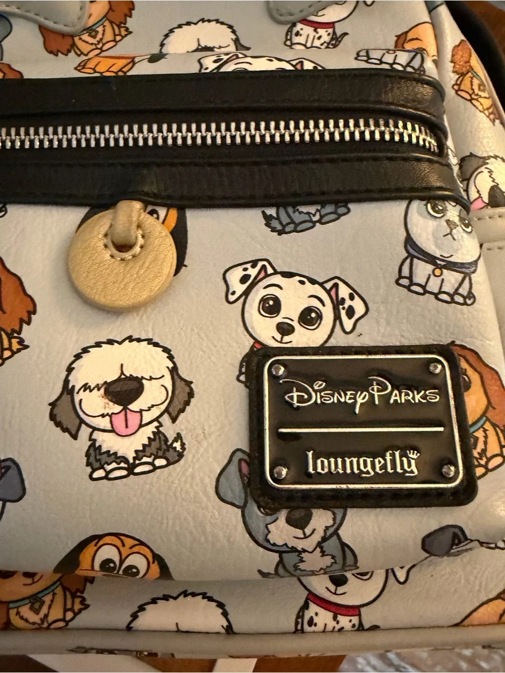 Loungefly Light Blue Disney Dogs Mini Backpack with Ear Accents